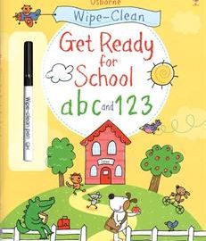 Usborne Wipe-Clean Get Ready for School abc and 123