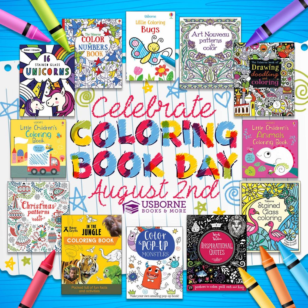National Coloring Book Day is August 2nd.